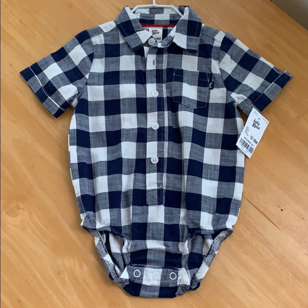 Checkered Baby B’gosh NEW WITH TAGS body suit